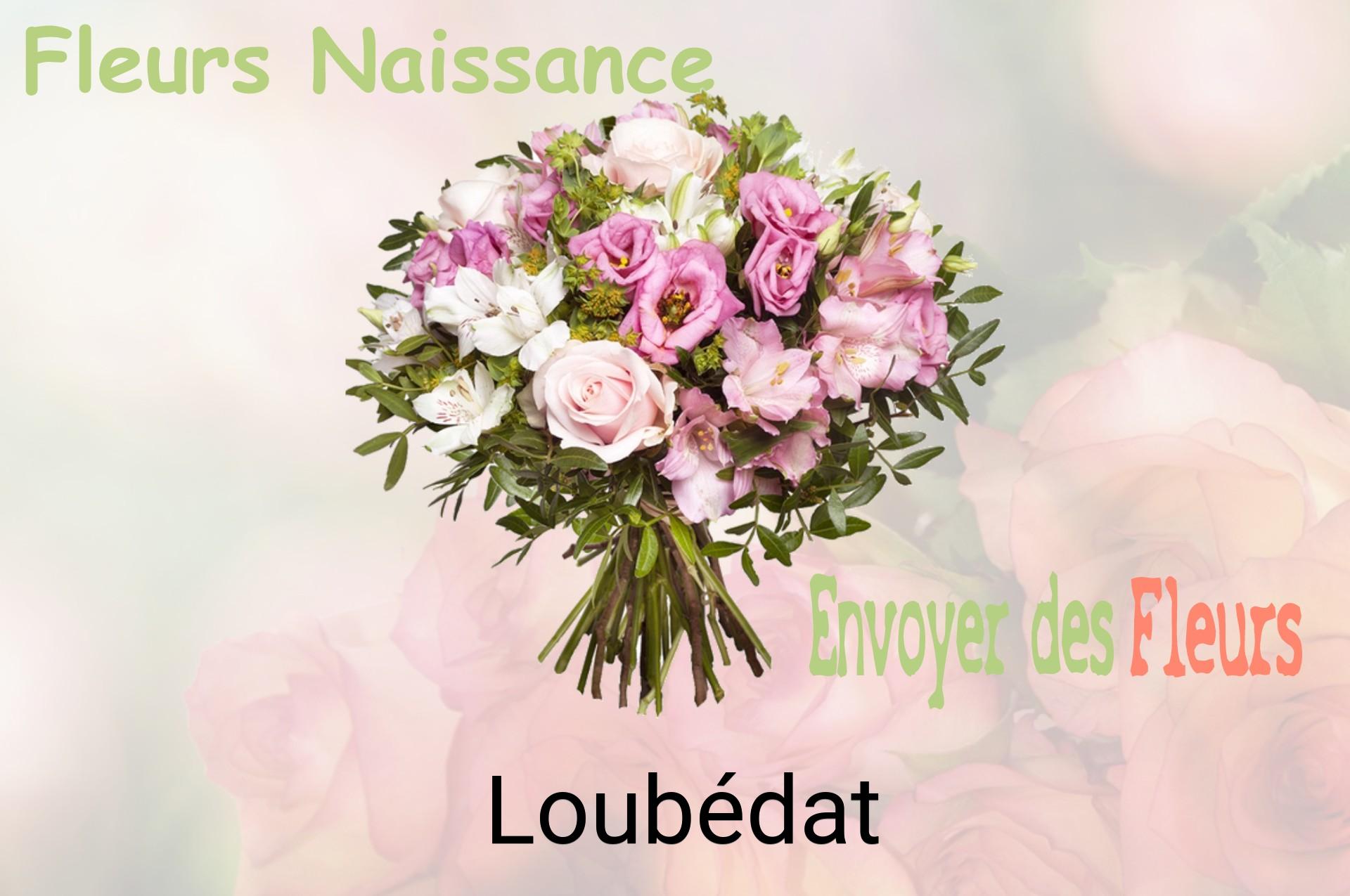 Bouquet de fleurs de naissance livré à Loubédat